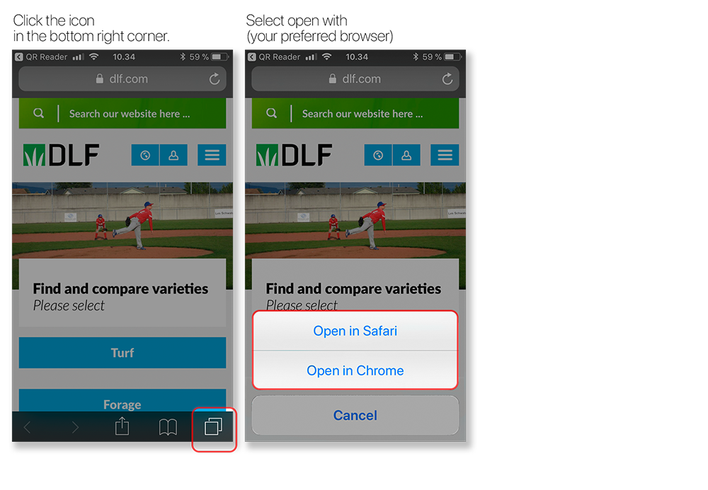 Illustration guide to download the seed variety app via a normal browser on the computer